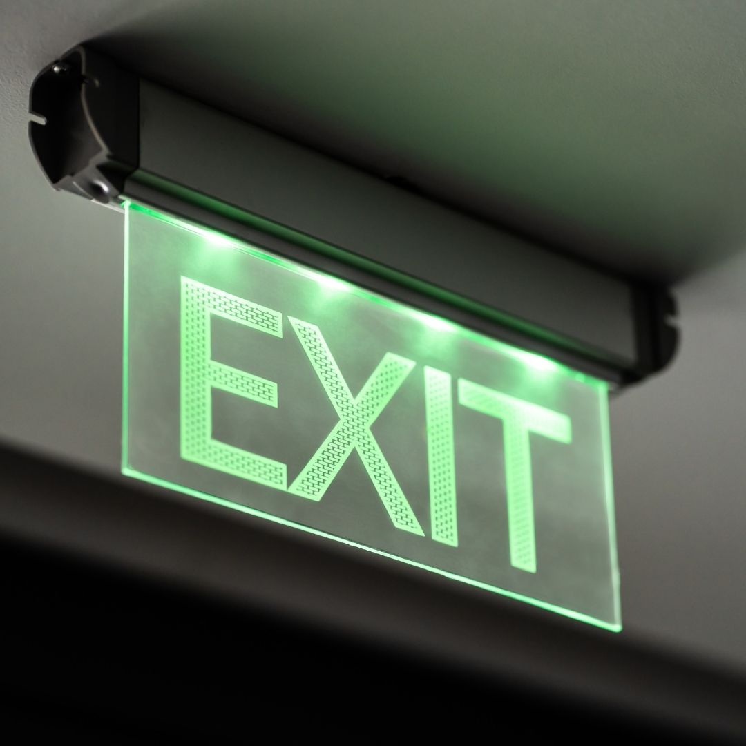 exit lighting installed